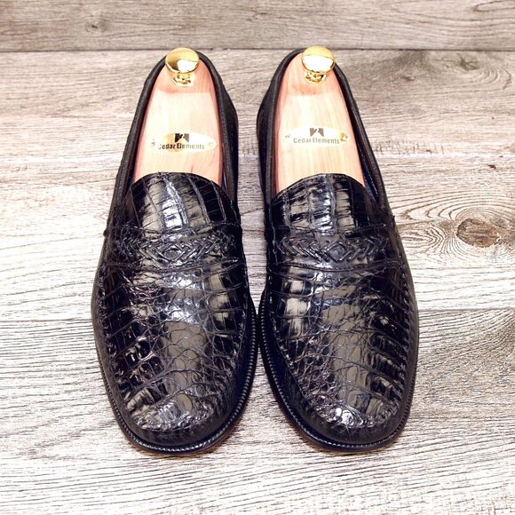 $499 Nordstrom Florsheim Imperial CAIMAN Alligator 8 EEE Wide * add $15 Trees main image 12